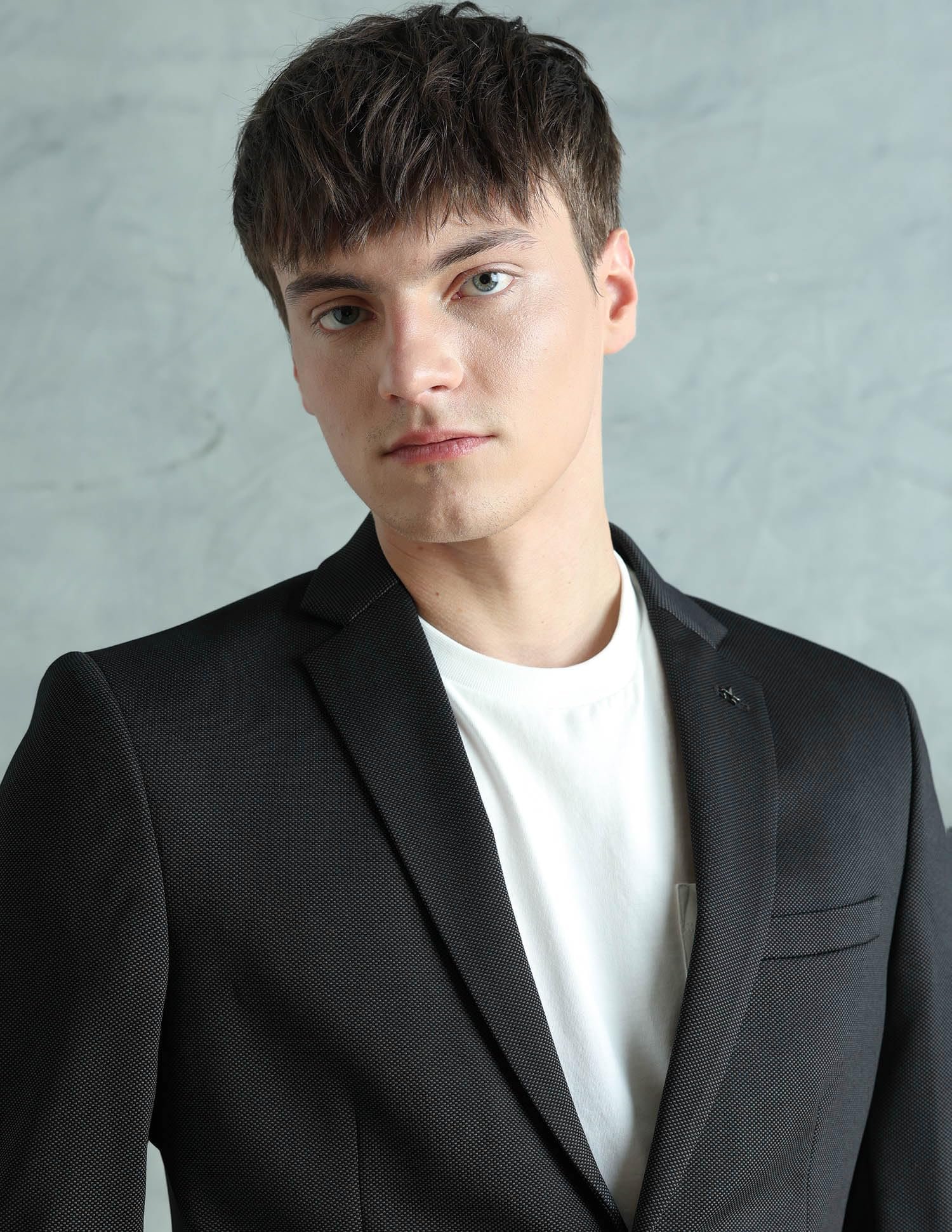 Men's Zero Calorie Slim Fit Textured Blazer (ARADOBZ0038_Black_40) - Image 7