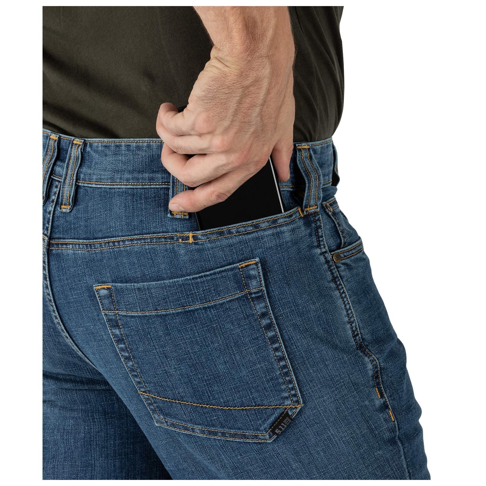 Tactical Mens Defender-Flex Regular Fit Jean Professional Pants, Denim - Image 8
